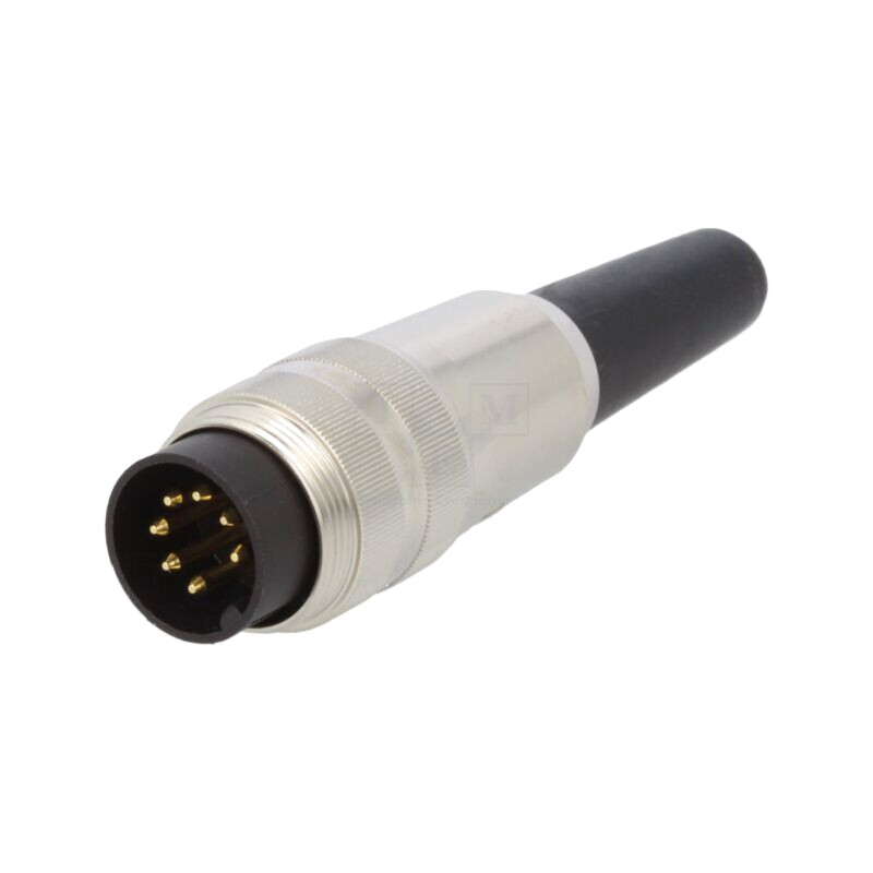 Conector: M16; mufă; tată; lipire; pe cablu; PIN: 7; 5A; 60V; drept
