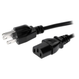 Cablu; 3x18AWG; IEC C13 mamă,NEMA 5-15 (B) mufă; PVC; 3m; negru