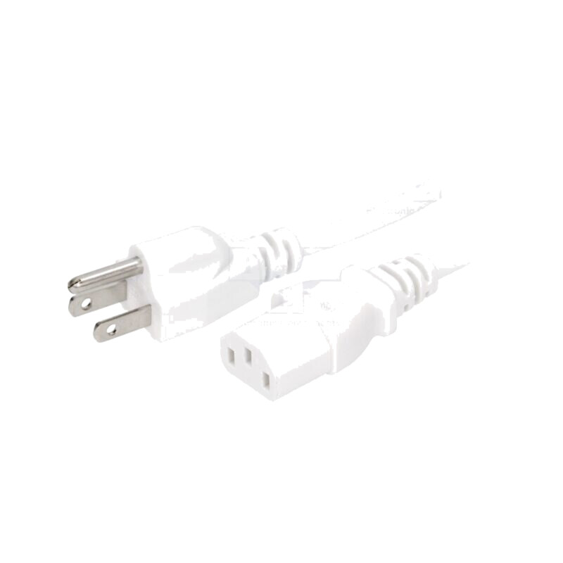 Cablu; 3x18AWG; IEC C13 mamă,NEMA 5-15 (B) mufă; PVC; 3m; alb; 10A Cablu; 3x18AWG; IEC C13 mamă,NEMA 5-15 (B) mufă; PVC; 3m; alb; 10A