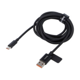 Cablu; High Speed,USB 2.0; USB A mufă,USB C mufă; 2m; negru; 100W