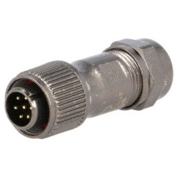 Mufă; ST12; tată; PIN: 7; IP67; 5÷8mm; 5A; lipire; pe cablu; 125V