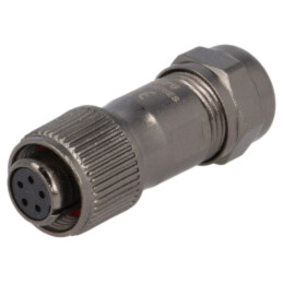 Mufă; ST12; mamă; PIN: 5; IP67; 5÷8mm; 5A; lipire; pe cablu; 180V