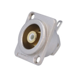 Conector: RCA; soclu; mamă; lipire; aurit; pt.montare pe panou