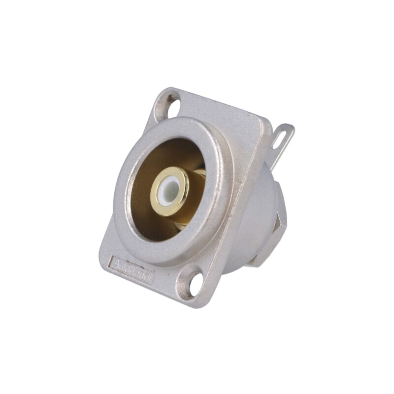 Conector: RCA; soclu; mamă; lipire; aurit; pt.montare pe panou