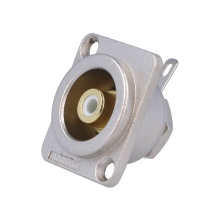 Conector: RCA; soclu; mamă; lipire; aurit; pt.montare pe panou