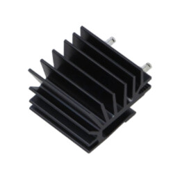 Radiator: extrudat; TO220; neagră; L: 25mm; W: 19,4mm; H: 28mm; 9K/W