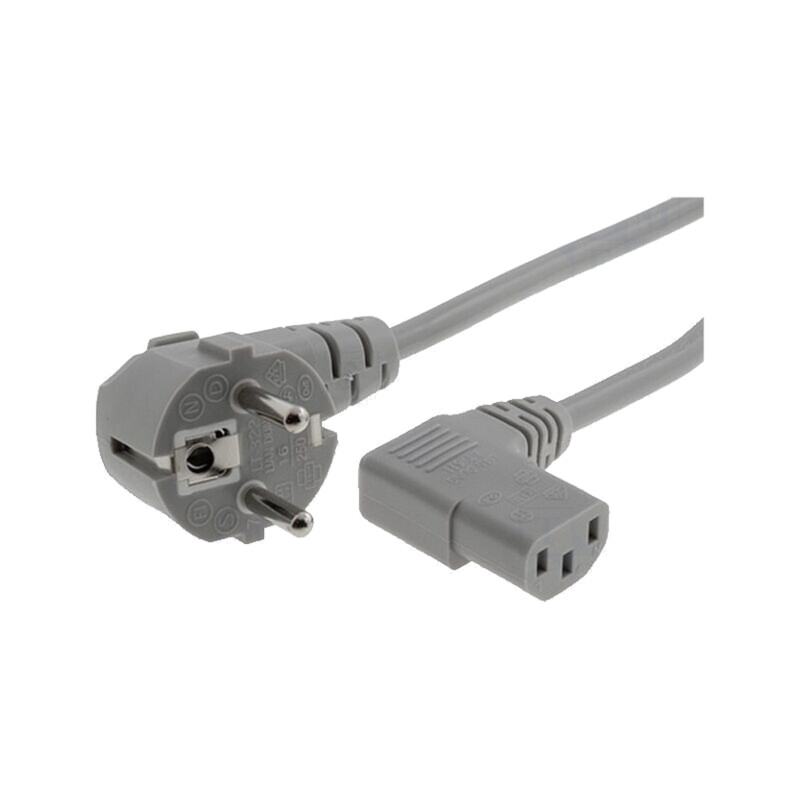 Cablu; 3x1mm2; CEE 7/7 (E/F) ştecăr în unghi,IEC C13 mamă 90° Cablu; 3x1mm2; CEE 7/7 (E/F) ştecăr în unghi,IEC C13 mamă 90°
