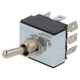 Comutator: basculant; Poz: 3; 3P3T; ON-OFF-ON; 10A/250VAC; R13-432