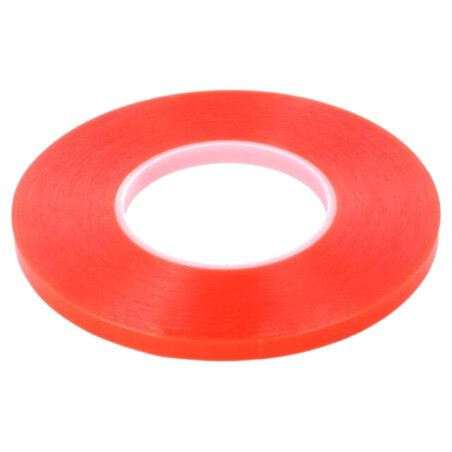Bandă: de fixare; W: 9mm; L: 50m; Thk: 0,22mm; acril modificat; roşie