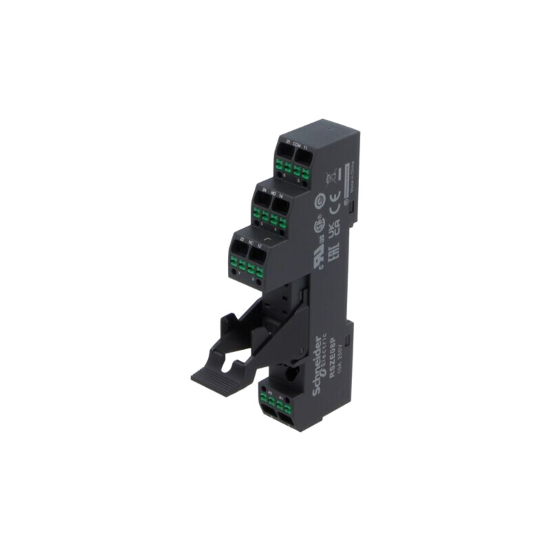 Stativ; 10A; pentru şină DIN; cleme cu arc; plastic; RSB; Zelio