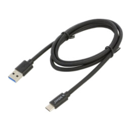 Cablu; USB 3.0,USB 3.1; USB A mufă,USB C mufă; 1m; negru; 5Gbps