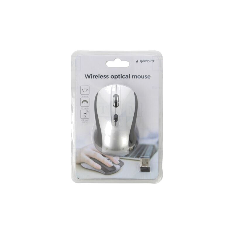 Mouse optic; neagră,argintie; USB A; fără fir; 10m; Nr.butoane: 4