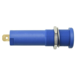 Conector: banană 4mm; soclu; 16A; 6000V; albastră; aurit; pe panou