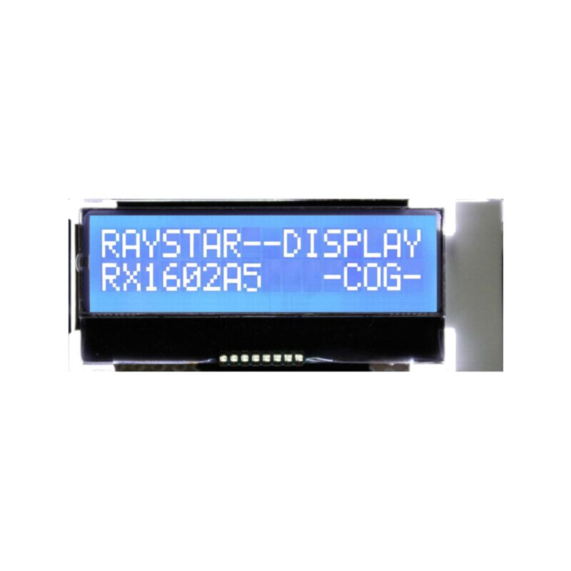 Afişaj: LCD; alfanumerice; COG,STN Negative; 16x2; albastru; LED