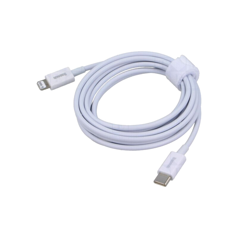Cablu; mufă Apple Lightning,USB C mufă; 2m; alb; 20W
