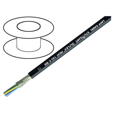 Cablu; ÖLFLEX® HEAT 180 C MS; 2x1mm2; Cu; litat; silicon; negru