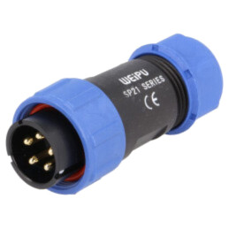 Mufă; SP21; tată; PIN: 5; IP68; 7÷12mm; 30A; lipire; pe cablu; 500V