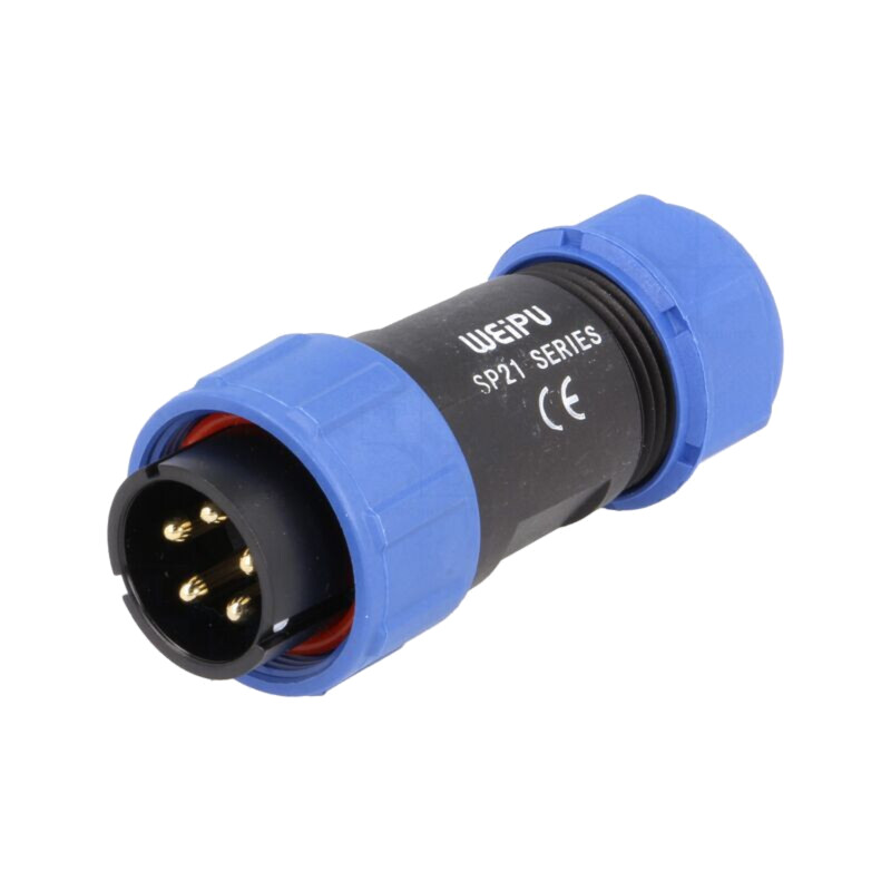 Mufă; SP21; tată; PIN: 5; IP68; 7÷12mm; 30A; lipire; pe cablu; 500V