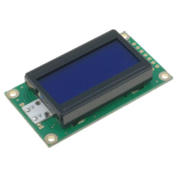 Afişaj: LCD; alfanumerice; STN Negative; 8x2; albastru; LED; PIN: 14