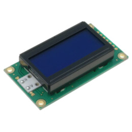Afişaj: LCD; alfanumerice; STN Negative; 8x2; albastru; LED; PIN: 14