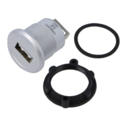 Adaptor; USB A soclu,din ambele părţi; USB 2.0; Filet: M22