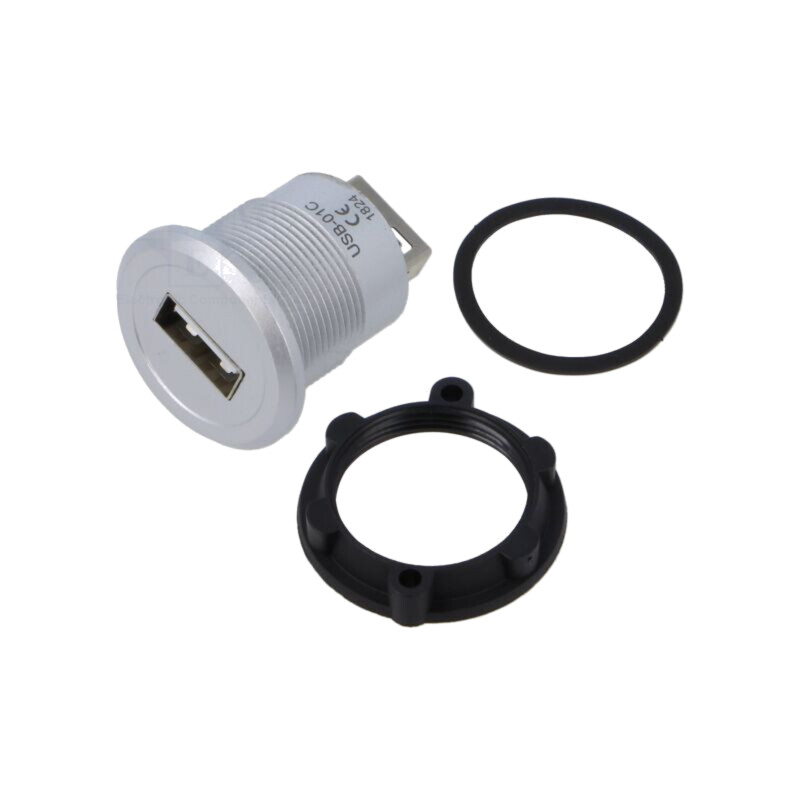 Adaptor; USB A soclu,din ambele părţi; USB 2.0; Filet: M22