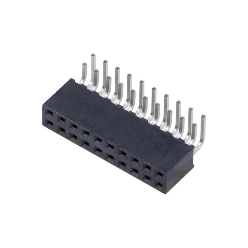 Conector: şiruri pini; mamă; PIN: 20; 2mm; aurit; THT; soclu