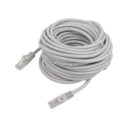 Patch cord; U/UTP; 6; litat; Cu; PVC; gri; 7,5m; 26AWG; Øcablu: 6,2mm