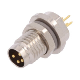 Conector: M8; tată; PIN: 4; neecranaţi; soclu; IP67; 30V; 2,5÷4mm