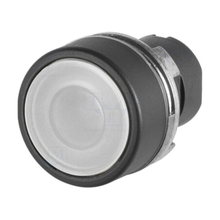 Comutator: acţionat prin apăsare; 22mm; Poz.i stab: 1; albă; IP65
