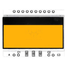 Iluminare de fundal; LED; 36x27,5x2,6mm; ambră