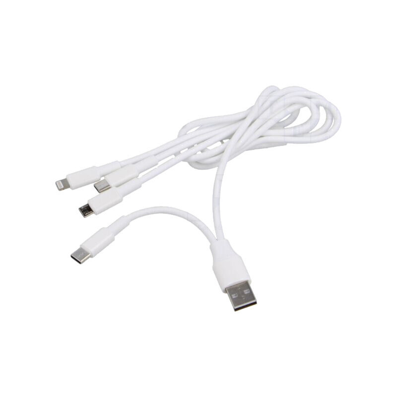 Cablu; USB 2.0; nichelat; 1,2m; alb; 10W