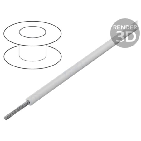 Cablu; ÖLFLEX® HEAT 260 SC; 1x12AWG; litat; Cu; PTFE; alb
