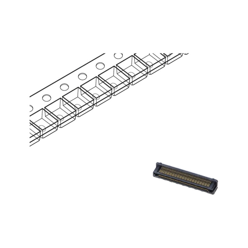 Conector: PCB-PCB; hermafrodit; PIN: 80; 0,5mm; LSHM; aurit; SMT Conector: PCB-PCB; hermafrodit; PIN: 80; 0,5mm; LSHM; aurit; SMT