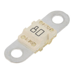 Siguranţă: siguranţă; 80A; 32VDC; şurub M5; auto; 16x12x8mm; cupru