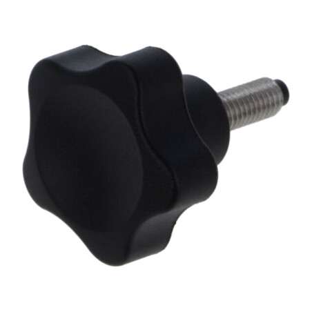 Buton de reglare; Ø: 32mm; Filet ext: M6; 16mm; H: 22,5mm