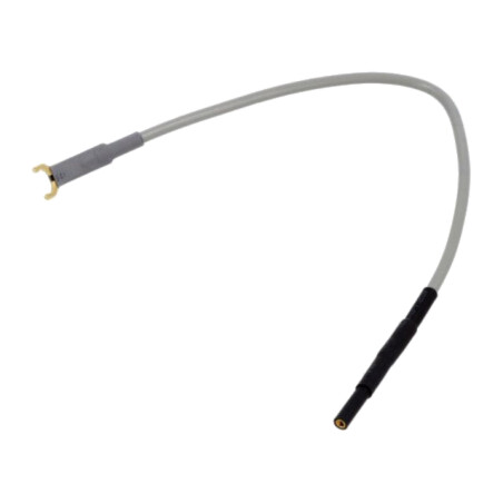 Cablu de împământare; soclu 0,6mm,mufă tip furcă; gri