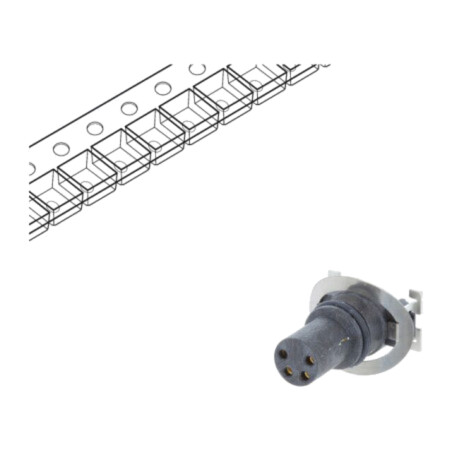 Conector: M8; mamă; PIN: 4; verticală; pentru PCB; soclu; 3A; 30V