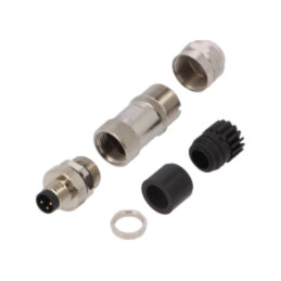 Conector: M8; tată; PIN: 3; drept; pe cablu; mufă; 3A; IP67; 60V