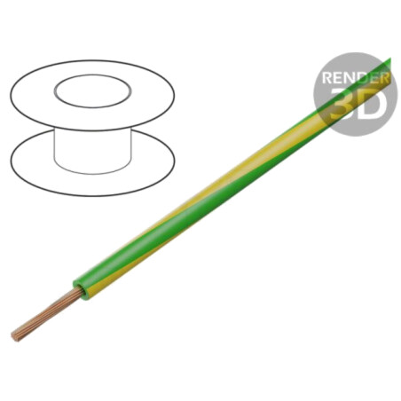 Cablu; BETAtherm® 155; 1x10mm2; litat; Cu; galben-verde; -55÷155°C