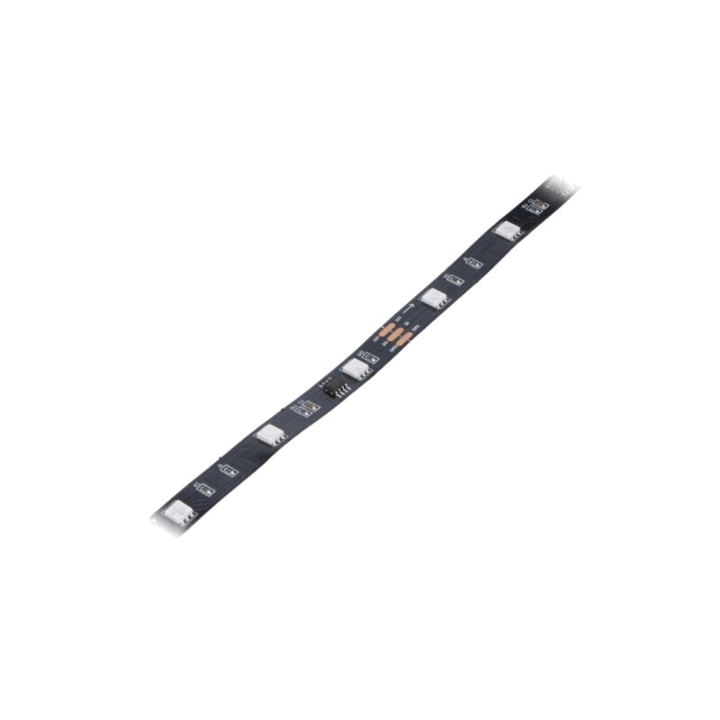 Bandă programabilă LED; RGB; 5050; LED/m: 30; 10mm; PCB negre; IP20