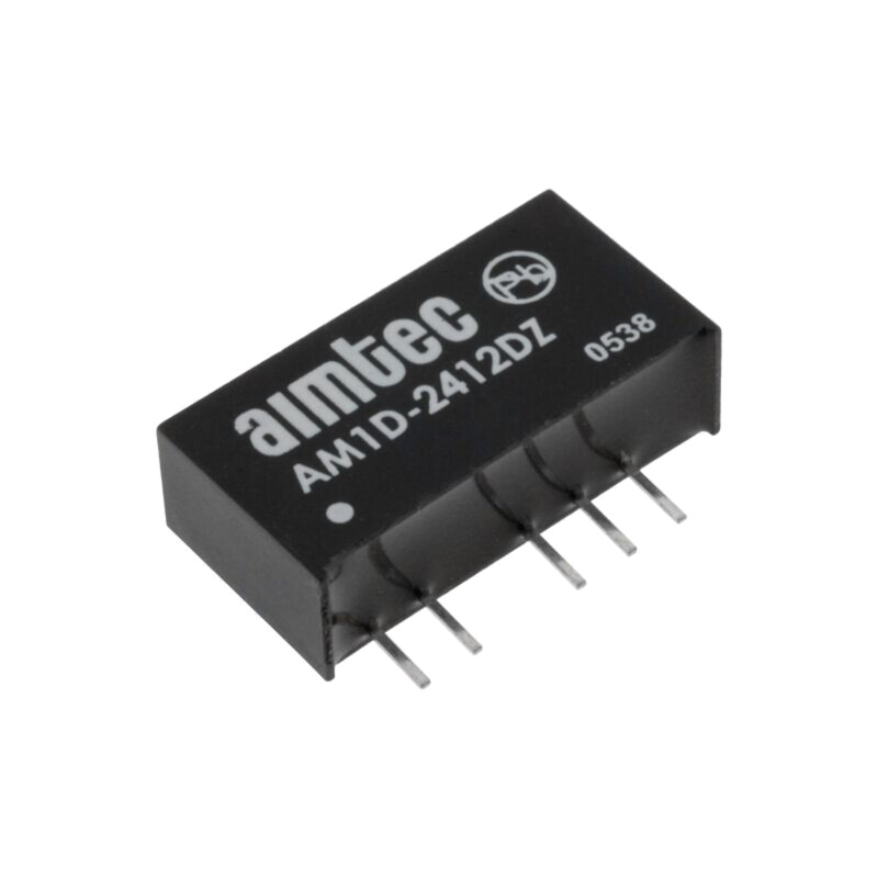 Convertor: DC/DC; 1W; Uintr: 21,6÷26,4VDC; Uieş: 12VDC; Iieş: 42mA