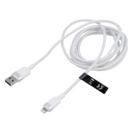 Cablu; USB 2.0; mufă Apple Lightning,USB A mufă; nichelat; 2m