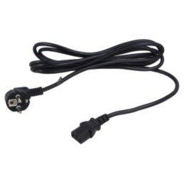 Cablu; 3x1mm2; CEE 7/7 (E/F) ştecăr în unghi,IEC C13 mamă; PVC