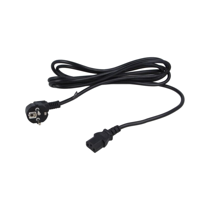 Cablu; 3x1mm2; CEE 7/7 (E/F) ştecăr în unghi,IEC C13 mamă; PVC