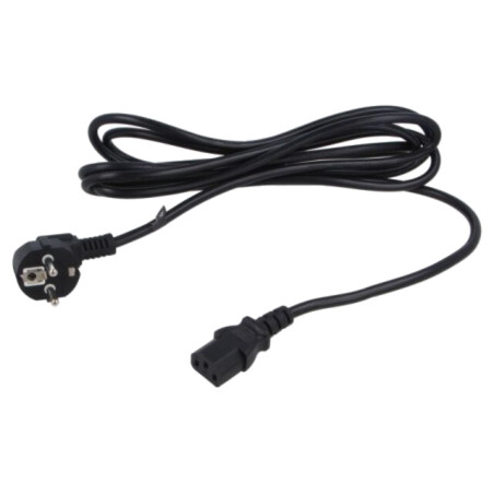 Cablu; 3x1mm2; CEE 7/7 (E/F) ştecăr în unghi,IEC C13 mamă; PVC