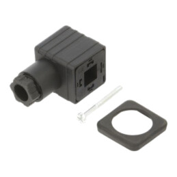 Fişă de contact pentru bobină; PIN: 4; neagră; 0÷230V; IP65