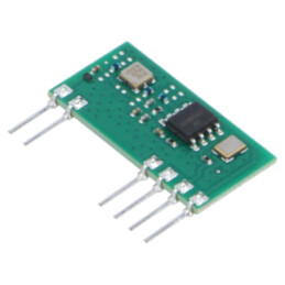 Modul: RF; receptor FM; OOK; 433,92MHz; -111dBm; 3VDC; 4,3mA