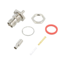 Conector: TNC; soclu; mamă; drept; 50Ω; crimpat; POM; aurit; -40÷85°C