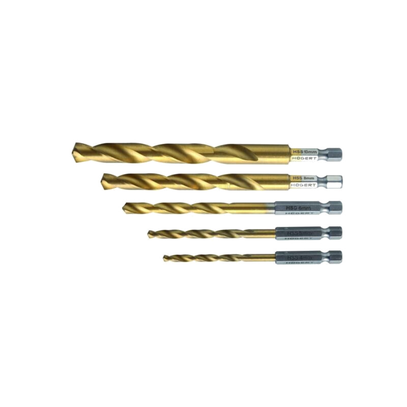 Set de burghie; pt.metal; Ø: 4mm,5mm,6mm,8mm,10mm; 5buc; blister